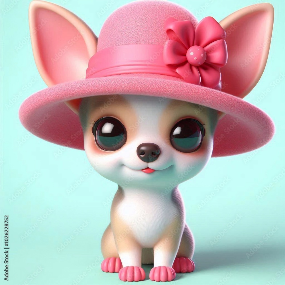 Fototapeta premium Chihuahua in pink