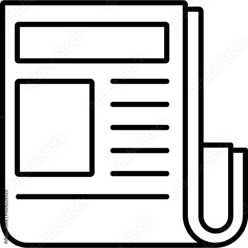 Article vector icon in outline  style 