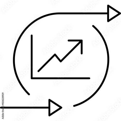 processing vector icon in outline  style 