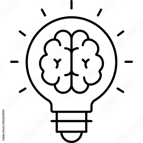 Business idea vector icon in outline  style 