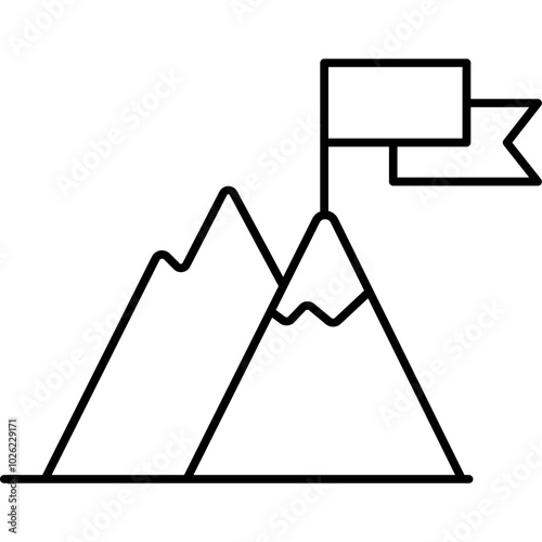 achievement vector icon in outline  style 