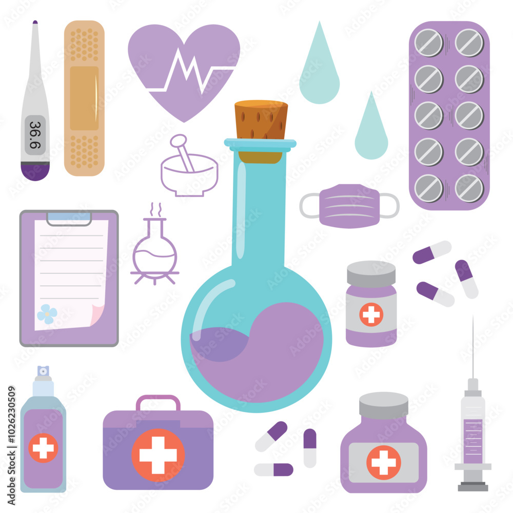 Medical icons illustration Medical icons illustration