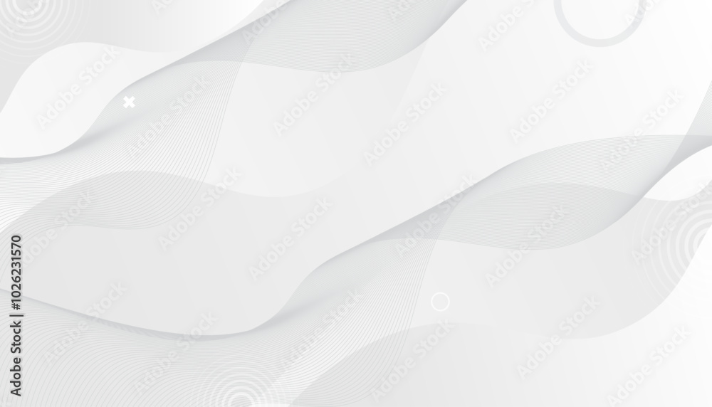 Abstract white and grey background with dynamic waves Abstract white and grey background with dynamic waves