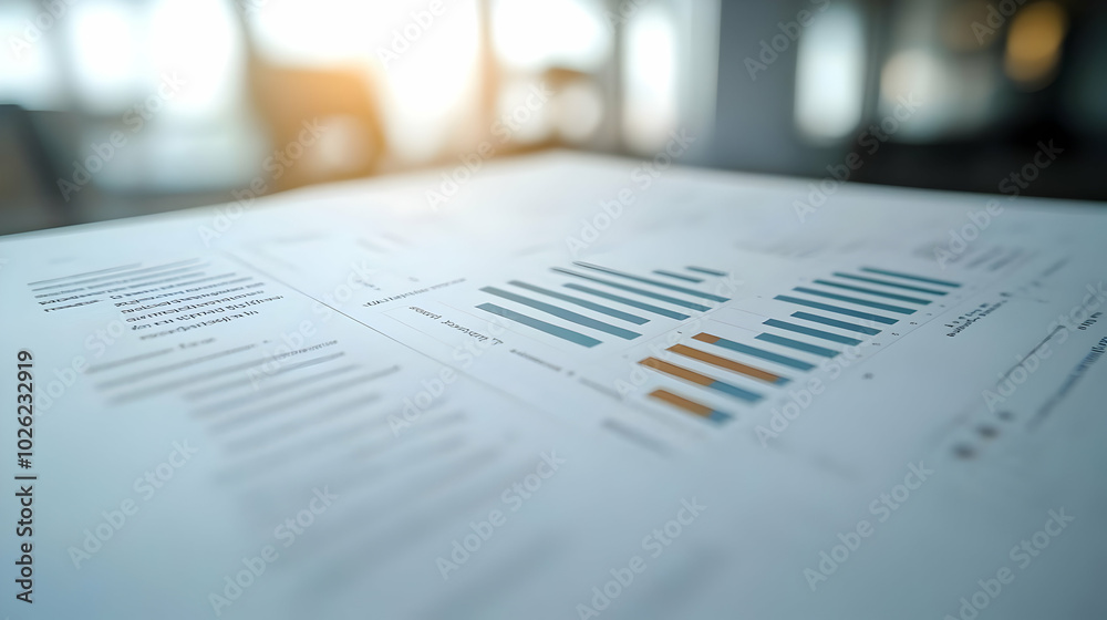 Close-up of Corporate Financial Report with Graphs Close-up of Corporate Financial Report with Graphs