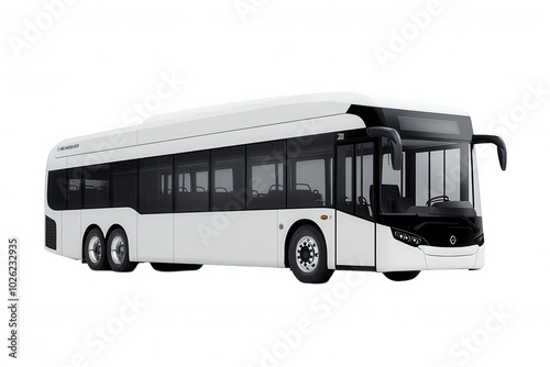 Modern White City Bus with Sleek Design