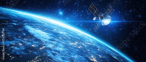 Telecom services via telecommunication satellites, focusing on the integration of global communication services photo