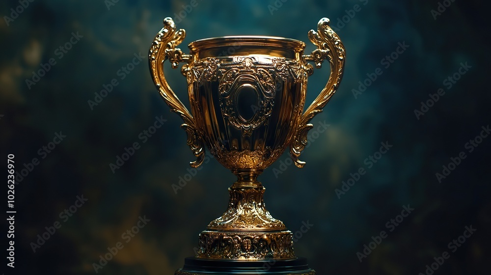 Classic Gold Trophy Award with Gleaming Surface Classic Gold Trophy Award with Gleaming Surface