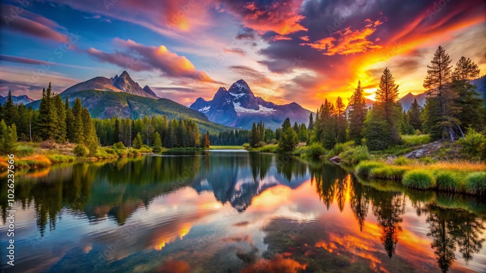 Fototapeta premium Braxton Woodson Inspiring Nature Photography with Serene Landscapes and Vibrant Colors Capturing the Essence of the