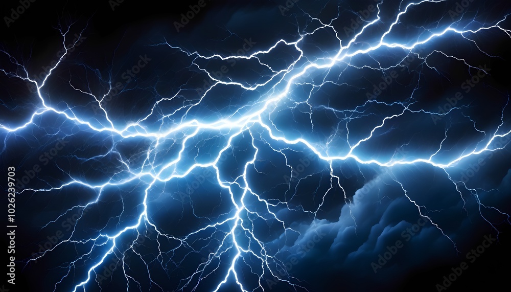 Fototapeta premium White color electricity lightning