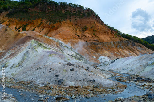 北海道　登別温泉　地獄谷の風景 photo