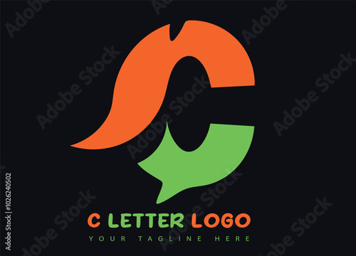 Unique best C letter business logo vector emblem template.