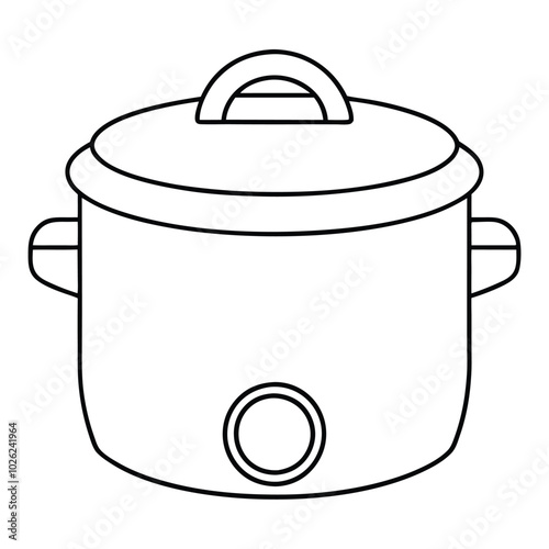 Rice Cooker Vector Art.