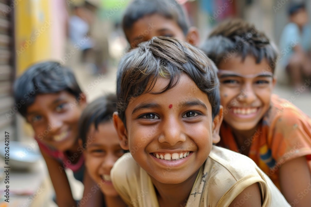 Portrait of a happy group of children Portrait of a happy group of children