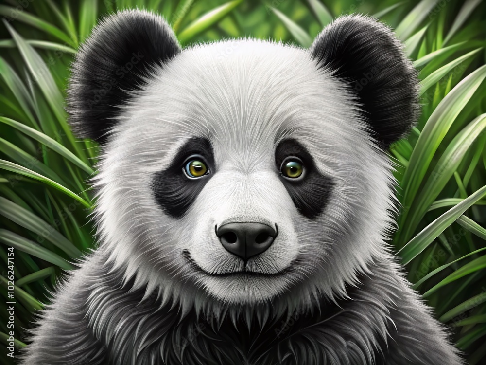 Cute Panda Outline Illustration for Children's Designs and Educational Materials in Black and White with Adorable Cute Panda Outline Illustration for Children's Designs and Educational Materials in Black and White with Adorable