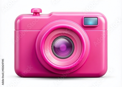 Cute Pink Camera Icon for Photography, Social Media, and Creative Designs - Stylish and Eye-Catching Graphics for All