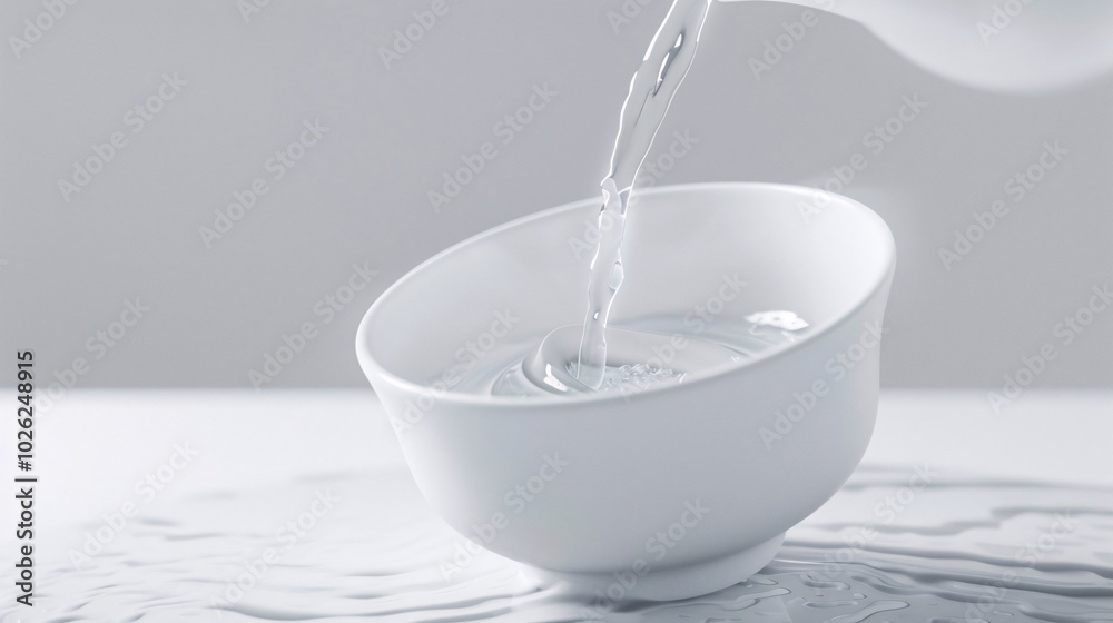 Pouring Water into a White Bowl: A Study in Minimalism Pouring Water into a White Bowl: A Study in Minimalism