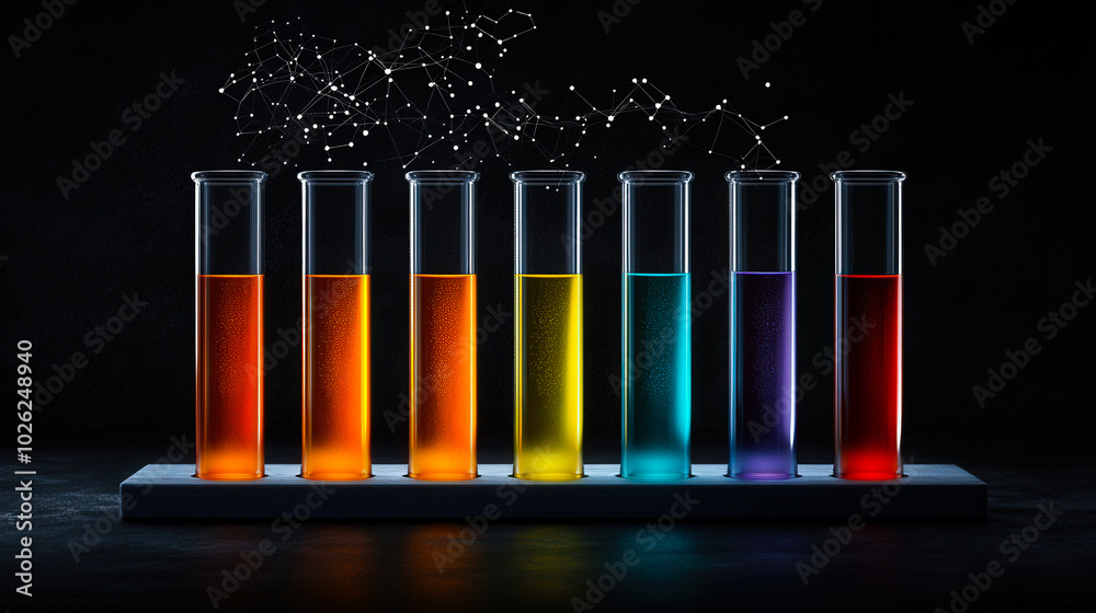 Test tubes in the laboratory Test tubes in the laboratory
