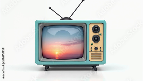 World Television Day Illustration with isolated television