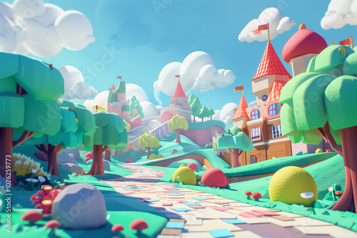 game background illustration 3d