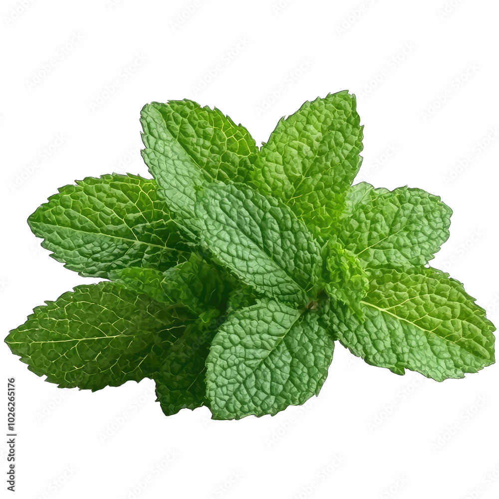 Freshly picked mint leaves Freshly picked mint leaves