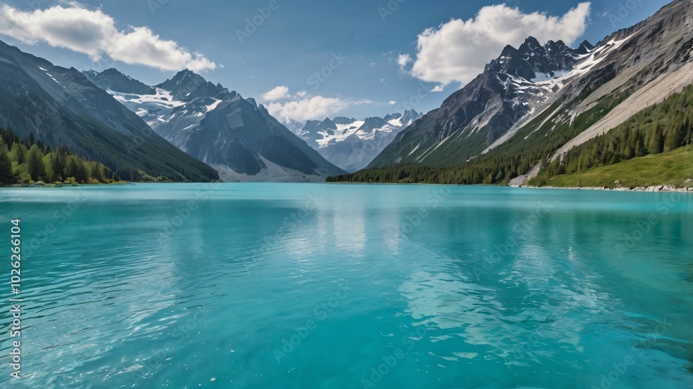 turquoise glacial lake surrounded by mountains turquoise glacial lake surrounded by mountains