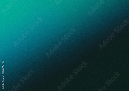 Teal blue green black color gradient background grainy texture effect dark technology abstract banner design, copy space