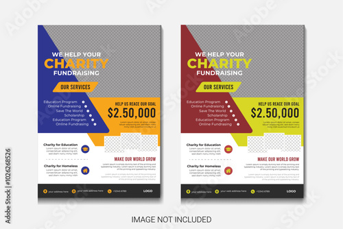 Charity Event Flyer Design for Donation and Volunteer Campaigns: Customizable Template for Non-Profits and Social Causes photo