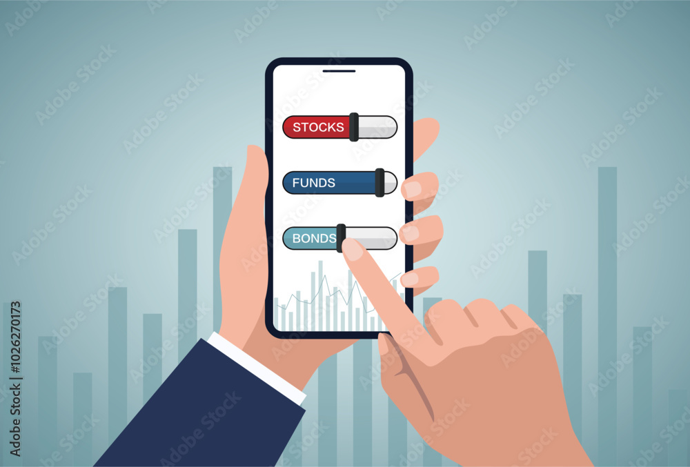Investment portfolio adjustment, asset allocation rebalance. Investment portfolio adjustment, asset allocation rebalance.
