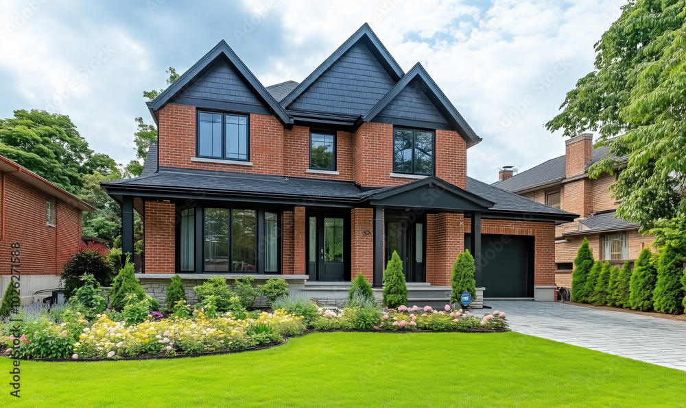 A modern duplex house A modern duplex house