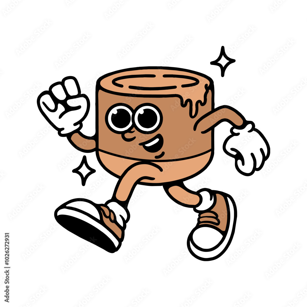 COFFEE TIME CARTOON CHARACTER VECTOR ILLUSTRATION COFFEE TIME CARTOON CHARACTER VECTOR ILLUSTRATION