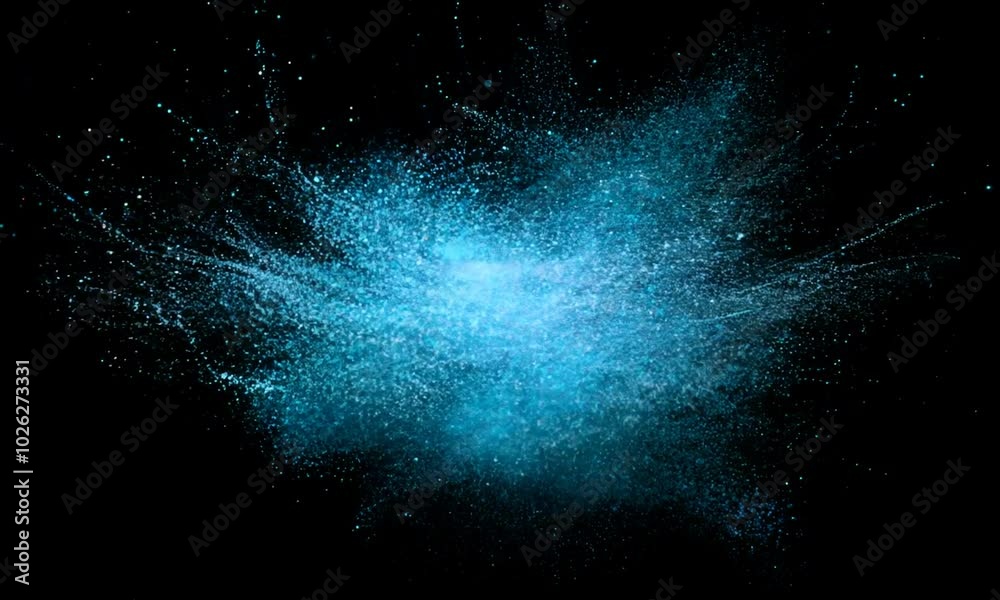 abstract blue light background, background with stars, the blue substance is dispersed