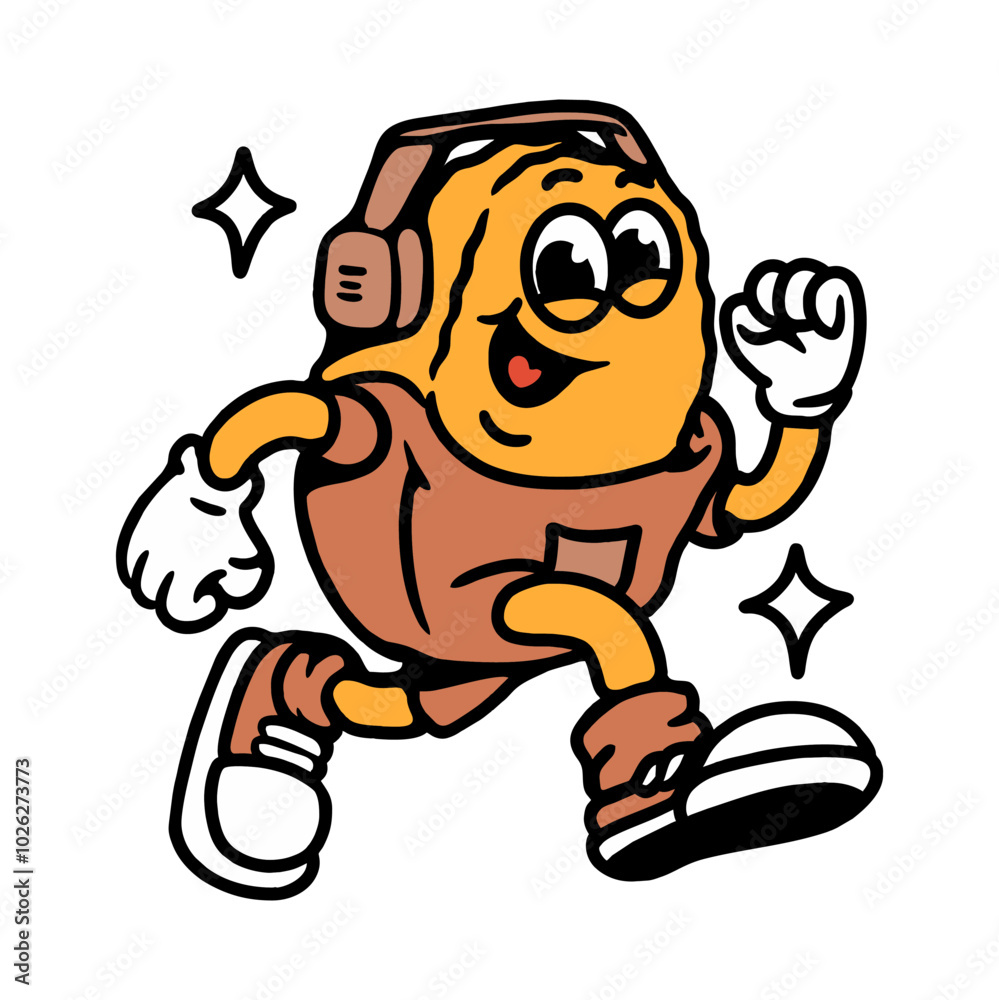 Obraz premium POTATO CARTOON CHARACTER VECTOR ILLUSTRATION