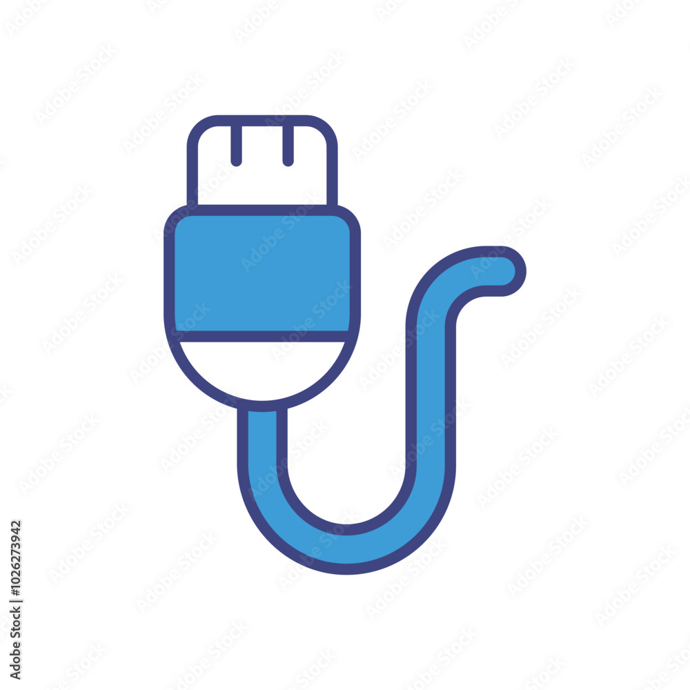 Usb Cable icons vector stock illustration. Usb Cable icons vector stock illustration.