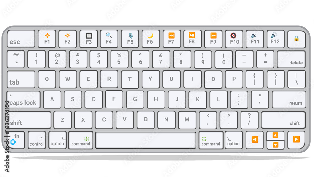 Apple keyboard Concept, vector illustration, Apple keyboard Concept, vector illustration,