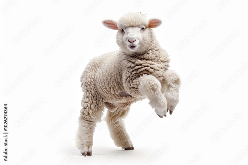 sheep dance isolated on white background sheep dance isolated on white background