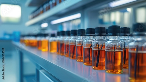 Laboratory Setup for Macerating Vanilla Pods in Alcohol to Extract Rich Vanilla Aroma