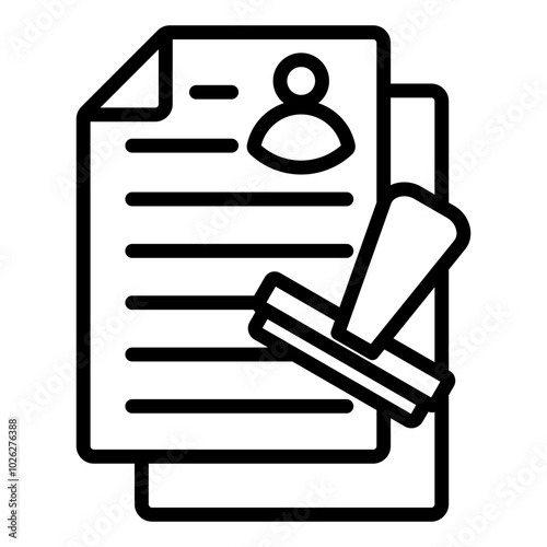 Permit Outline Icon