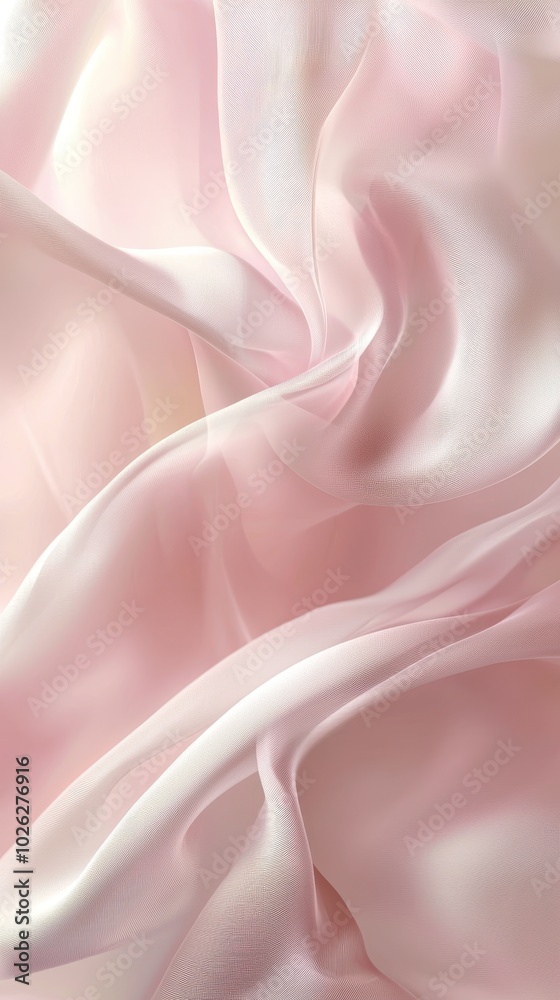 Obraz premium Soft, flowing pastel fabric drapes gracefully.