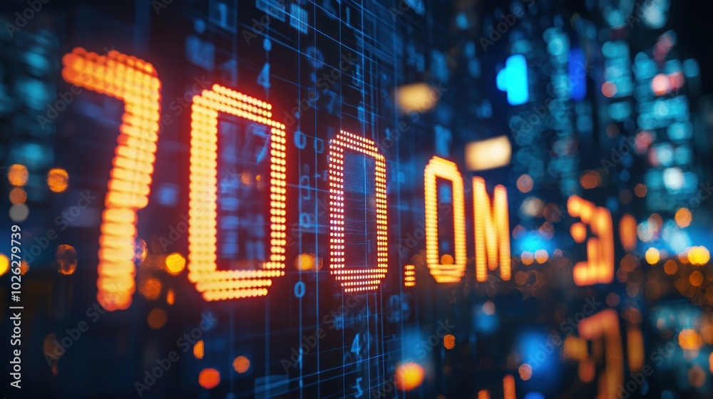 Conceptual image of a digital clock displaying the countdown to an important event, capturing anticipation and excitement Conceptual image of a digital clock displaying the countdown to an important event, capturing anticipation and excitement