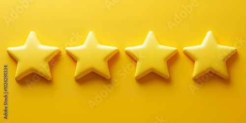 Four yellow stars on a yellow background.