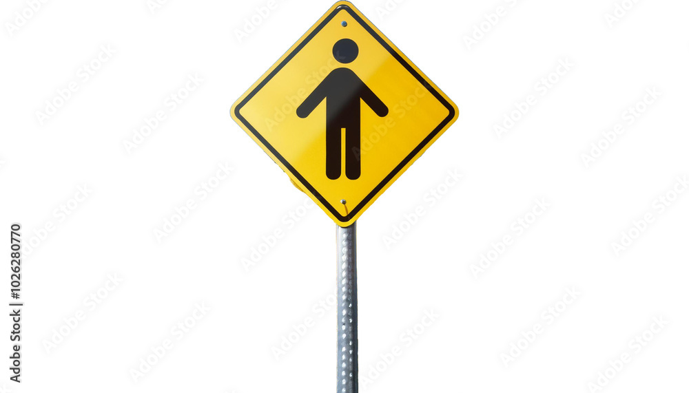 School Crossing Sign on transparent background School Crossing Sign on transparent background