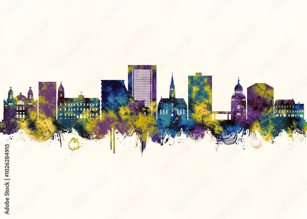 Fototapeta premium Cluj-Napoca City Skyline. Cityscape Skyscraper Buildings Landscape City Downtown Abstract Landmarks Travel Background Modern Art Architecture Business View Building Corporate