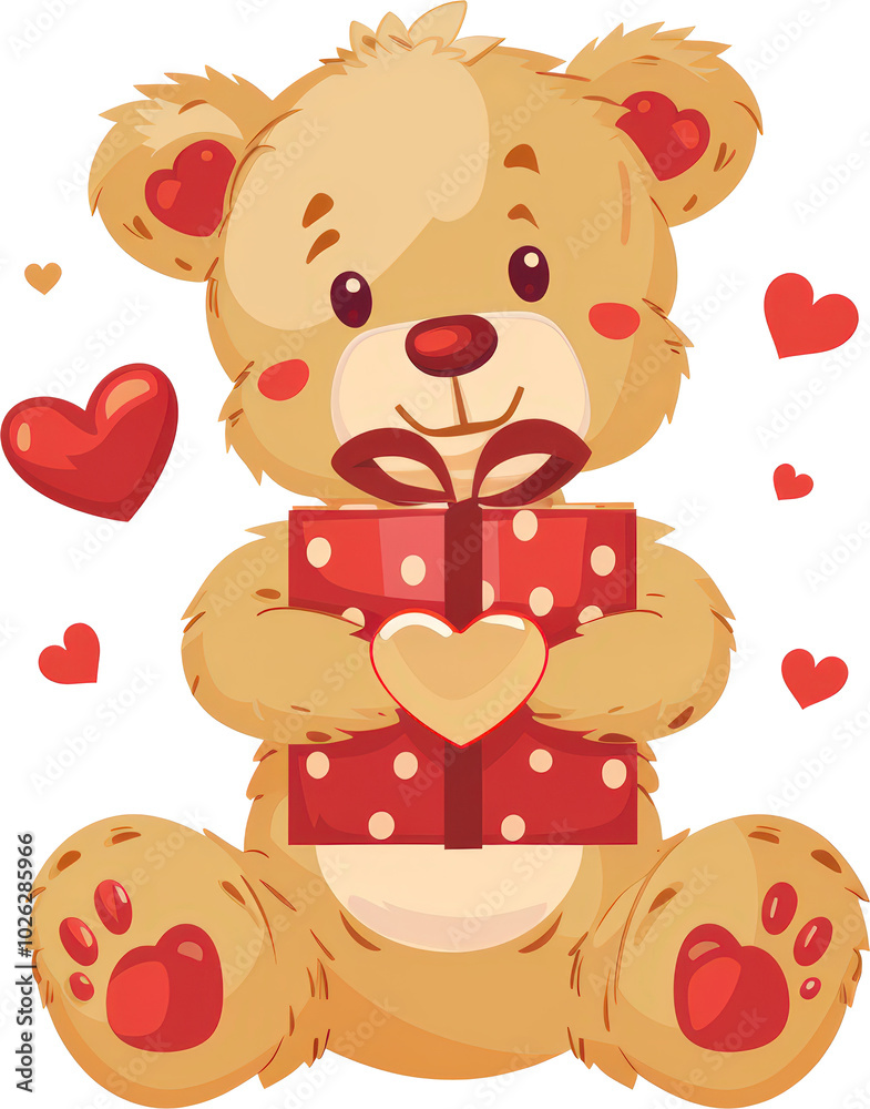 Teddy bear with gift Teddy bear with gift