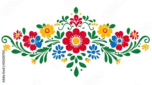 Hispanic Heritage Month wallpaper featuring dynamic floral motifs, full of vibrant colors that symbolize the spirit of celebration and heritage.