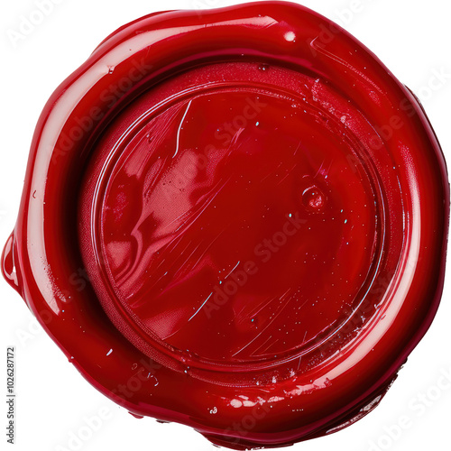 Red wax seal close up