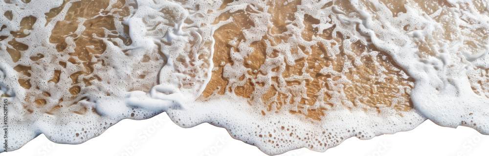 White foam on sand White foam on sand