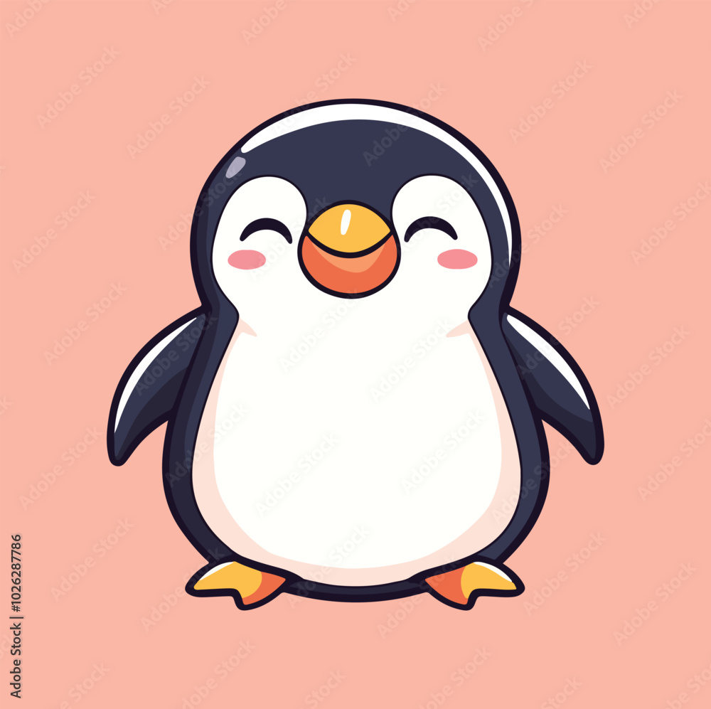 Cute Penguin cartoon in isolated background vector illustration Cute Penguin cartoon in isolated background vector illustration