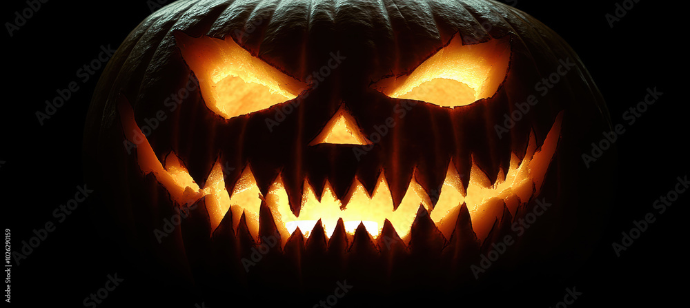 Halloween Pumpkin with Creepy Candlelight Glow Halloween Pumpkin with Creepy Candlelight Glow