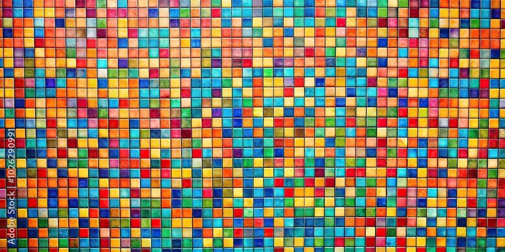 Fototapeta premium Colorful mosaic HD texture background, highly detailed and minimalist