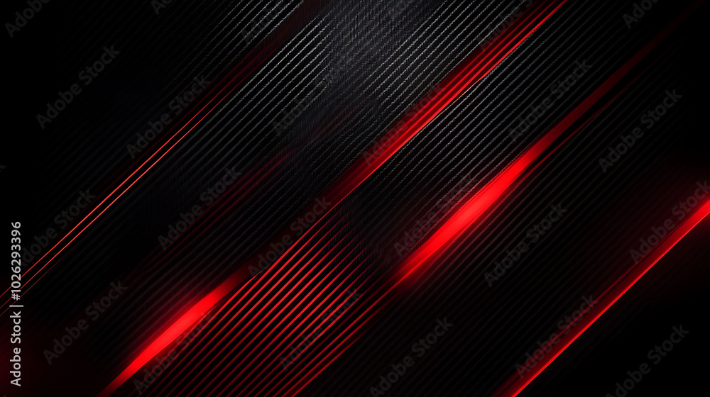 Abstract black background with red diagonal lines and glowing light. Abstract black background with red diagonal lines and glowing light.